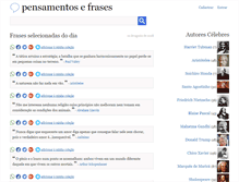 Tablet Screenshot of pensamentosefrases.com.br